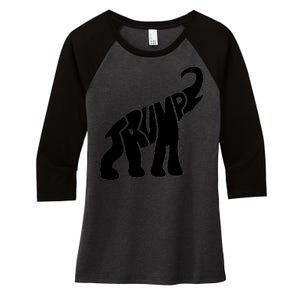 Pro Trump Elephant Women's Tri-Blend 3/4-Sleeve Raglan Shirt