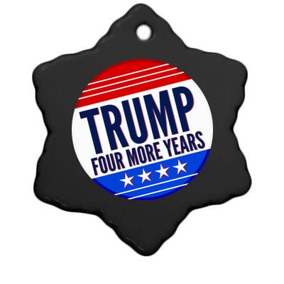 Pro Trump Four More Years Ceramic Star Ornament