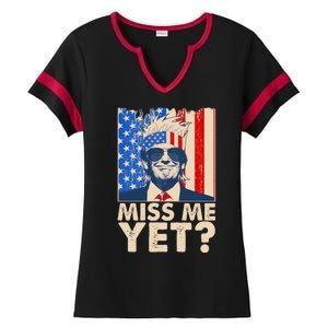 Pro Trump Miss Me Yet! Ladies Halftime Notch Neck Tee