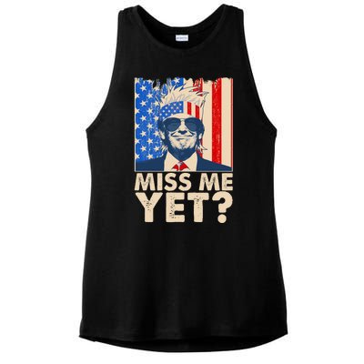 Pro Trump Miss Me Yet! Ladies PosiCharge Tri-Blend Wicking Tank