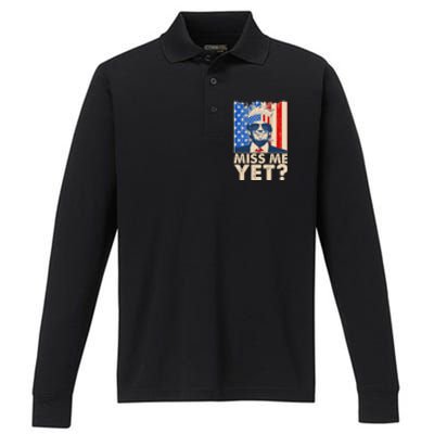 Pro Trump Miss Me Yet! Performance Long Sleeve Polo