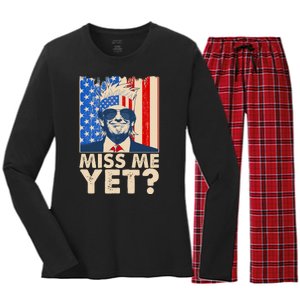 Pro Trump Miss Me Yet! Women's Long Sleeve Flannel Pajama Set 