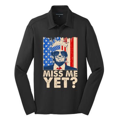 Pro Trump Miss Me Yet! Silk Touch Performance Long Sleeve Polo