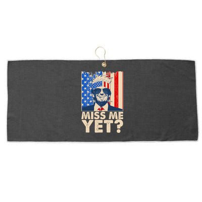 Pro Trump Miss Me Yet! Large Microfiber Waffle Golf Towel