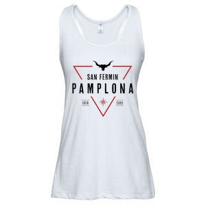 Pamplona Running Of The Bulls San Fermin Ladies Essential Flowy Tank