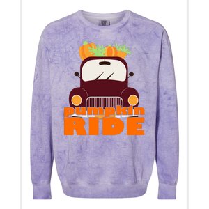 Pumpkin Ride October Fall Colorblast Crewneck Sweatshirt