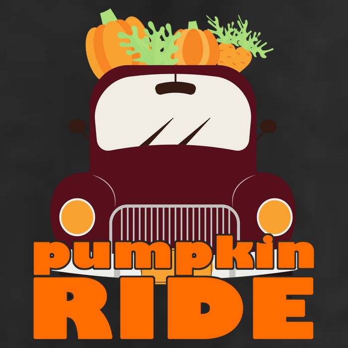 Pumpkin Ride October Fall 7 Panel Mesh Trucker Snapback Hat
