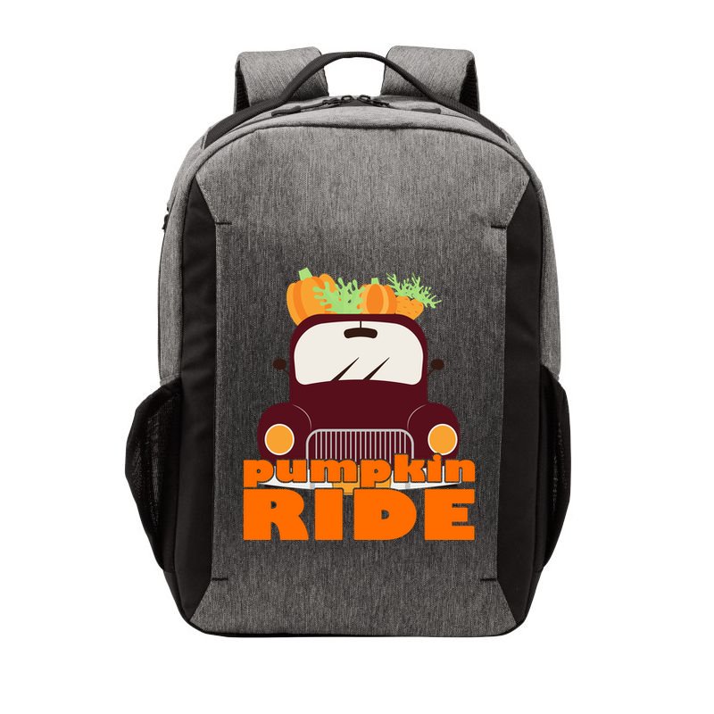 Pumpkin Ride October Fall Vector Backpack