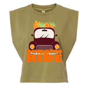 Pumpkin Ride October Fall Garment-Dyed Women's Muscle Tee