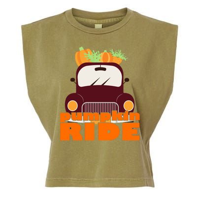 Pumpkin Ride October Fall Garment-Dyed Women's Muscle Tee