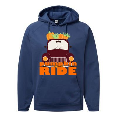 Pumpkin Ride October Fall Performance Fleece Hoodie