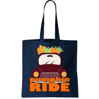 Pumpkin Ride October Fall Tote Bag