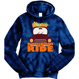 Pumpkin Ride October Fall Tie Dye Hoodie