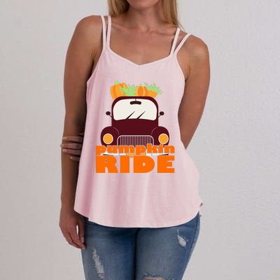 Pumpkin Ride October Fall Women's Strappy Tank