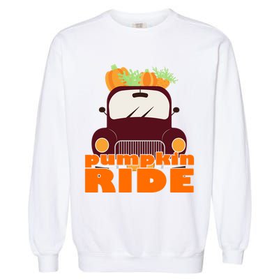 Pumpkin Ride October Fall Garment-Dyed Sweatshirt