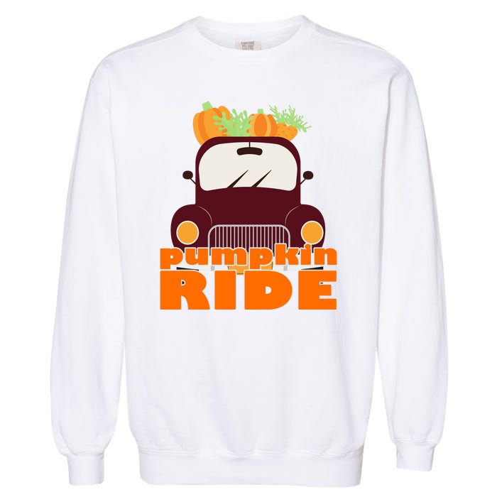 Pumpkin Ride October Fall Garment-Dyed Sweatshirt