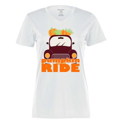 Pumpkin Ride October Fall Women's Momentum V-Neck T-Shirt