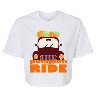 Pumpkin Ride October Fall Bella+Canvas Jersey Crop Tee