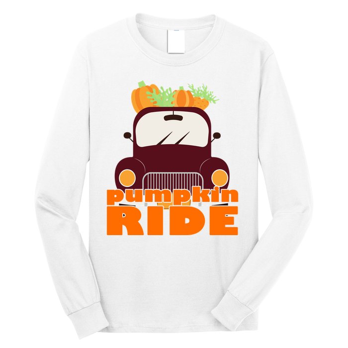 Pumpkin Ride October Fall Long Sleeve Shirt