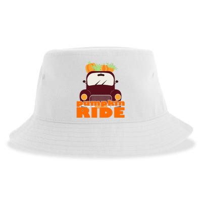 Pumpkin Ride October Fall Sustainable Bucket Hat