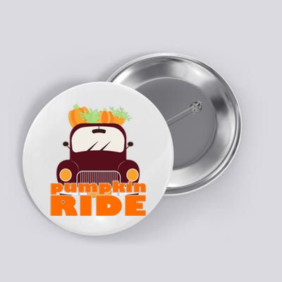 Pumpkin Ride October Fall Button