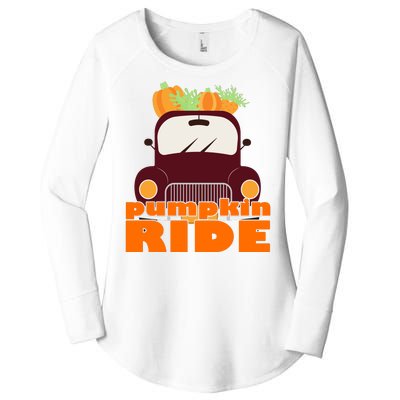 Pumpkin Ride October Fall Women's Perfect Tri Tunic Long Sleeve Shirt