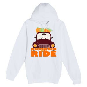 Pumpkin Ride October Fall Premium Pullover Hoodie