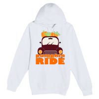 Pumpkin Ride October Fall Premium Pullover Hoodie