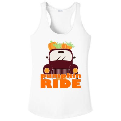 Pumpkin Ride October Fall Ladies PosiCharge Competitor Racerback Tank