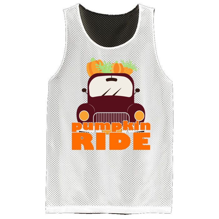 Pumpkin Ride October Fall Mesh Reversible Basketball Jersey Tank