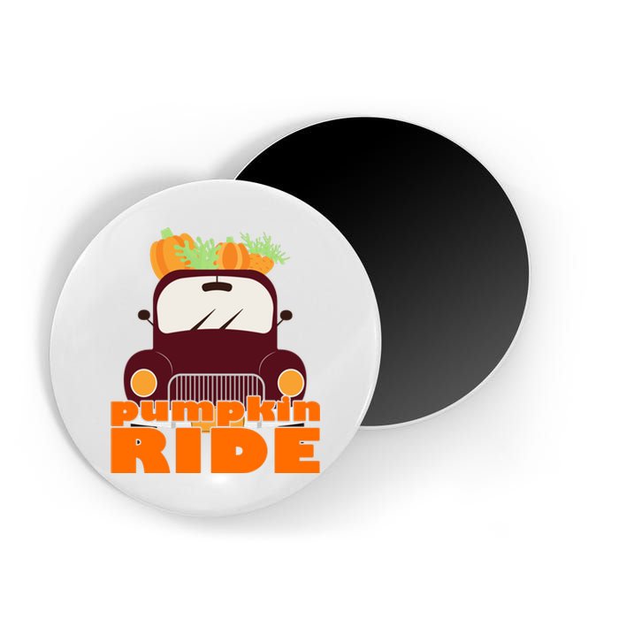 Pumpkin Ride October Fall Magnet