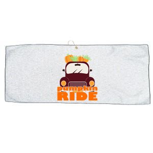 Pumpkin Ride October Fall Large Microfiber Waffle Golf Towel