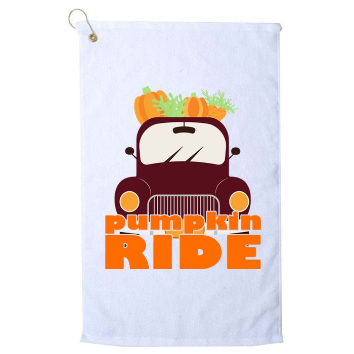 Pumpkin Ride October Fall Platinum Collection Golf Towel