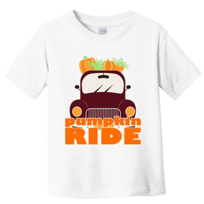 Pumpkin Ride October Fall Toddler T-Shirt