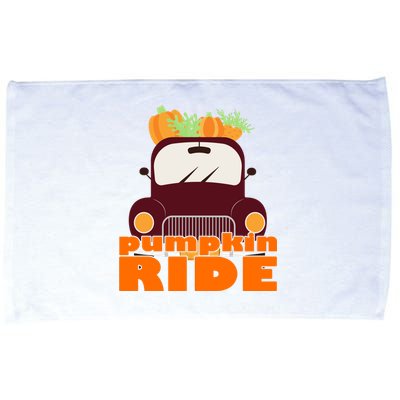 Pumpkin Ride October Fall Microfiber Hand Towel