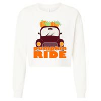 Pumpkin Ride October Fall Cropped Pullover Crew