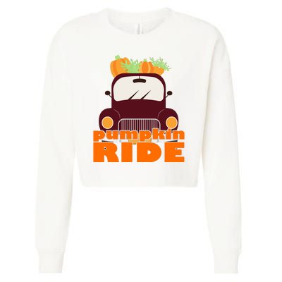 Pumpkin Ride October Fall Cropped Pullover Crew