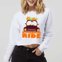 Pumpkin Ride October Fall Cropped Pullover Crew