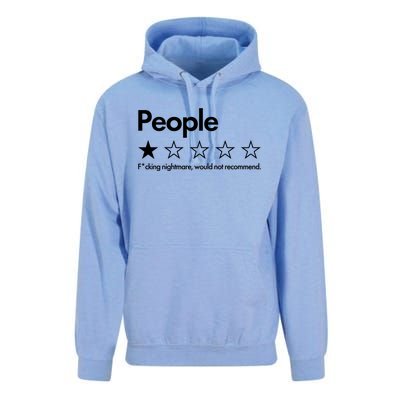 People Rated One Star Fcking Nightmare Would Not Recommend Unisex Surf Hoodie