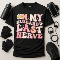 Pinky Retro On My Husbands Last Nerve Groovy Performance Shirt
