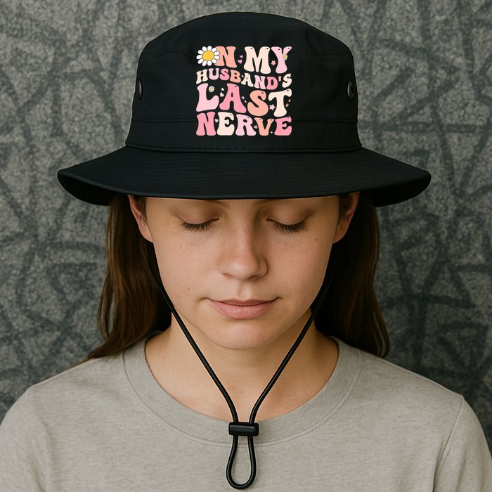 Pinky Retro On My Husbands Last Nerve Groovy Bucket Hat