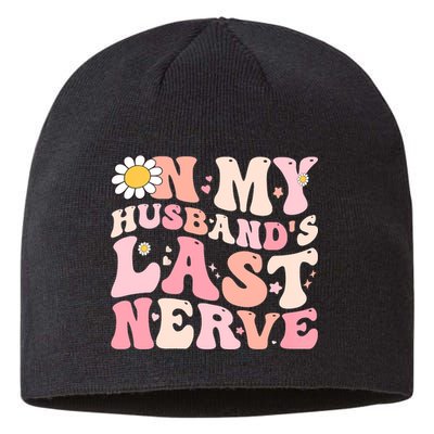 Pinky Retro On My Husbands Last Nerve Groovy Sustainable Beanie