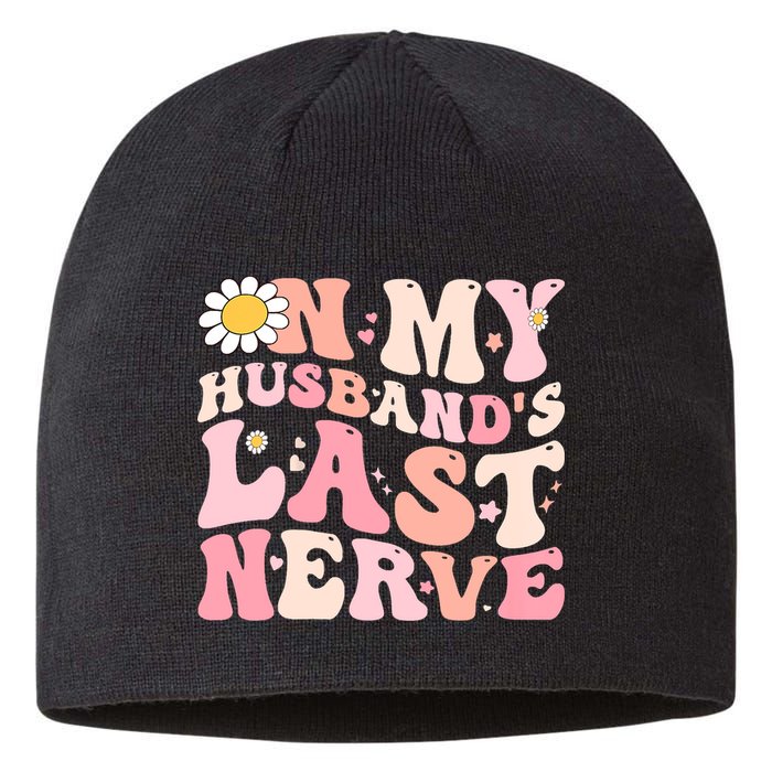 Pinky Retro On My Husbands Last Nerve Groovy Sustainable Beanie