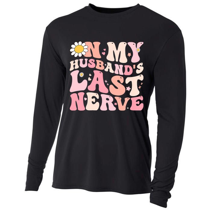 Pinky Retro On My Husbands Last Nerve Groovy Cooling Performance Long Sleeve Crew