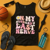 Pinky Retro On My Husbands Last Nerve Groovy Tank Top