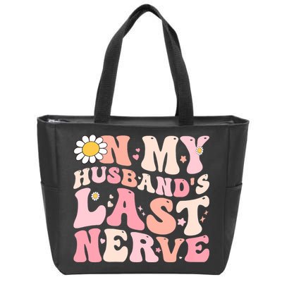 Pinky Retro On My Husbands Last Nerve Groovy Zip Tote Bag