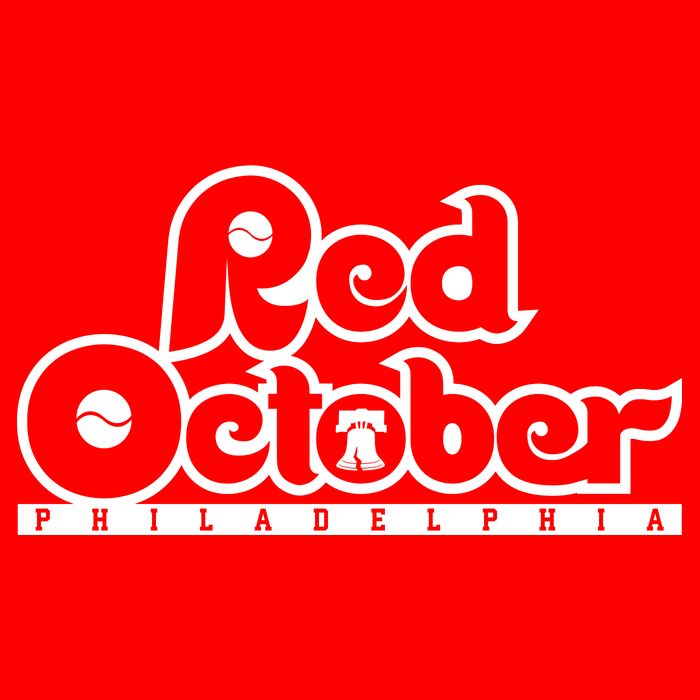 Philly Red October Philadelphia Baseball Button