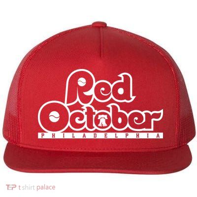 Philly Red October Philadelphia Baseball Flat Bill Trucker Hat