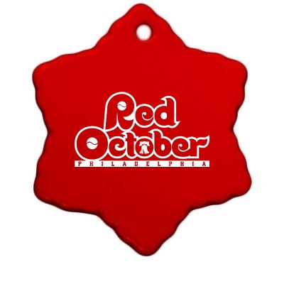 Philly Red October Philadelphia Baseball Ceramic Star Ornament