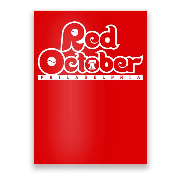 Philly Red October Philadelphia Baseball Poster